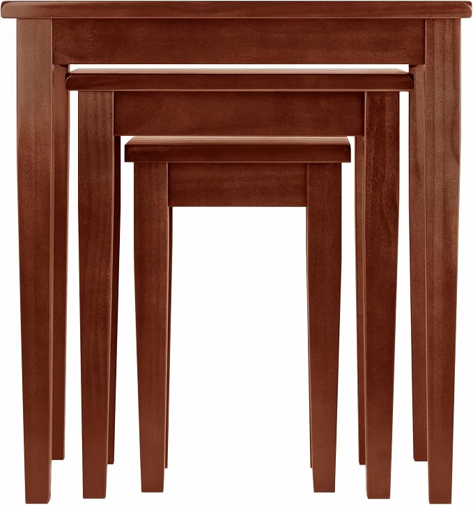 Winsome Regalia Nesting Accent Tables, for Living Room, Walnut, Set of 3