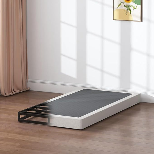 SHLAND Box Spring Twin XL - 3 Inch Heavy Duty Low Profile Metal Box Springs for Twin XL Bed, Mattress Foundation, Easy Assembly,Easy Clean Cover