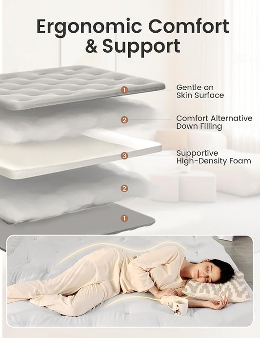 Syrinx Water Resistant Japanese Futon Mattress, Twin Size 75"x39", 2.5 Inch Thick Japanese Floor Mattress Tatami Mat, Foldable Floor Bed Sleeping Pad for Dormitory Guest Room Camping