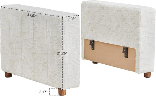 ORRD Modern Chenille Sofa Armrest Backrest for Modular Sectional Sofa Couch for Living Room, White