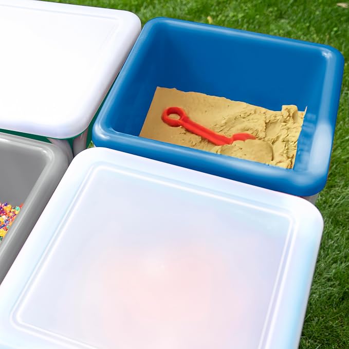 Back2School Express Adjustable Quad Sensory Tables with Lids, Children's Furniture, Contemporary