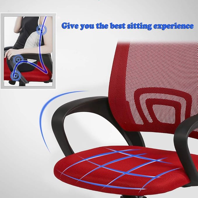 Office Chair Ergonomic Cheap Desk Chair Mesh Executive Computer Chair with Arms for Back Pain, Set of 2