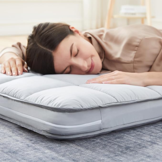 Jamdok 4Inch Cot Mattress Topper,Narrow Twin Gel Memory Foam,Machine Washable Thickened Pillow Top Cover,Roll Up Floors Mat,Portable Folding Sleep Pad(75 X 30“)