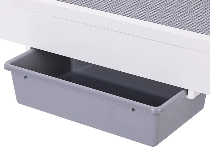 Large 2 in 1 Kid Activity Table with Storage, Play Table for Kids, Boys,Girls,White, 32.2"W x 22.2"L x 20"H, Ages 3+