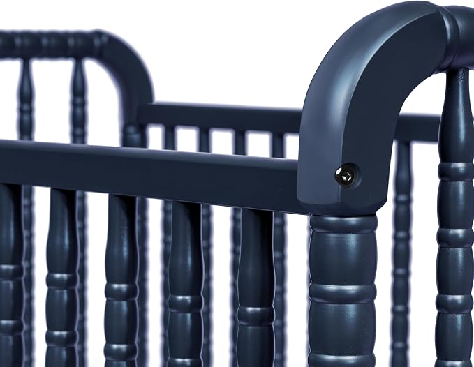 daVinci Jenny 3-in-1 Convertible Crib, GREENGUARD Certified, Navy | Converts to Toddler Bed & Daybed, 4 Adjustable Mattress Heights - Conversion Kit Sold Separately - Durable & Easy to Assemble