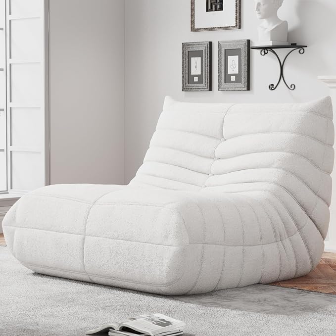 WHGBJA Bean Bag Chair for Adults, Lazy Bean Bag Sofa for Bedroom, Living Room, Reading, Gaming Floor Sofa Chair, Boneless, Comfy