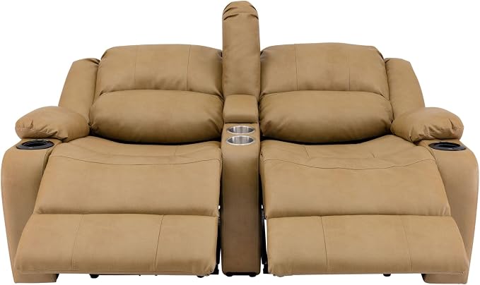 RecPro Charles 64" RV Wall Hugger Reclining Sofa | Toffee
