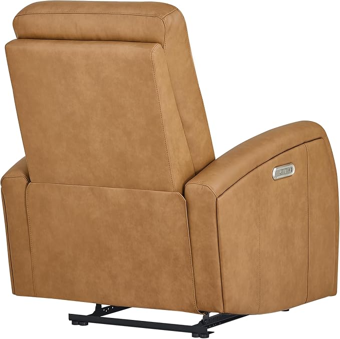 KISLOT Wall Hugger Power Recliner Chair with USB & Type-C Ports Faux Leather Recliner 135° Reclining Small Space Electric Sofa for RV Living Room Bedroom