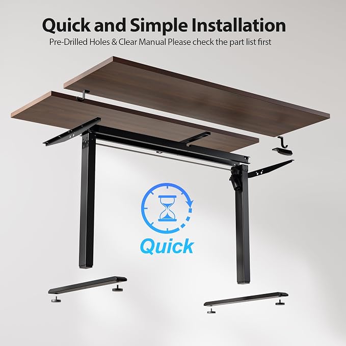 Agilestic Electric Standing Desk, 48 x 28 Inches Height Adjustable Desk, Sit Stand up for Work Office Home, Ergonomic Rising Computer Table with Memory Preset, Dark Walnut