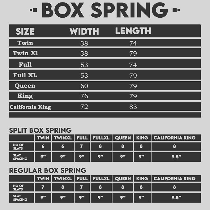 Nutan, 8-Inch Sturdy Split Box Spring for Mattress Support-Durable and Fully Assembled, Natural Wood Foundation for King(Fold), White