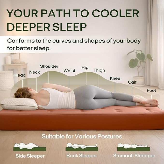 ZonLi Japanese Floor Futon Mattress Full Size 75"x 54", 100% Cotton Cover 6'' Thicken Tatami Mattress, Foldable Sleeping Pad, Portable Dormitory Tatami Mat, Roll Up Floor Lounger Bed for Adult