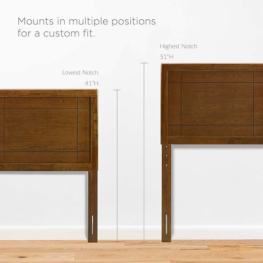 Modway MOD-6221-WAL Archie Full Wood Headboard, Walnut