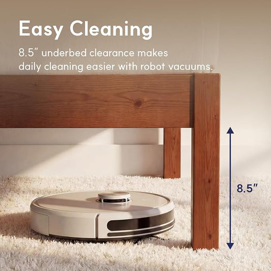 LIFEMENT King Bed Frame Classic Wood Platform, Noise Free, Under Bed Storage, No Box Spring Needed, Easy Assembly, New Walnut