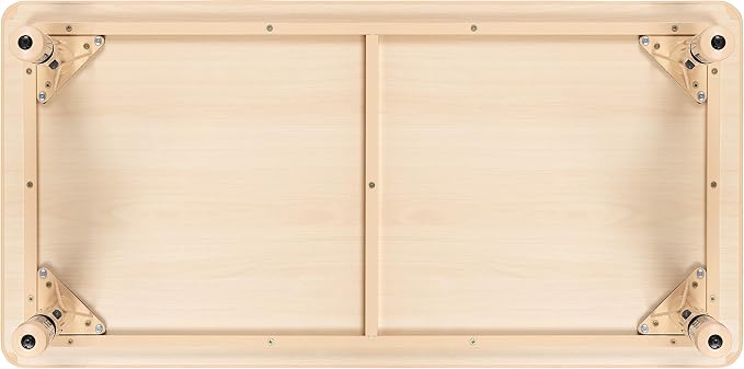 EMMA + OLIVER Adjustable Kids Activity Table for Home Use, Height-Adjustable Classroom Table for Kids, 23.625" W x 47.25" D x 14.5-23.5" H, Natural