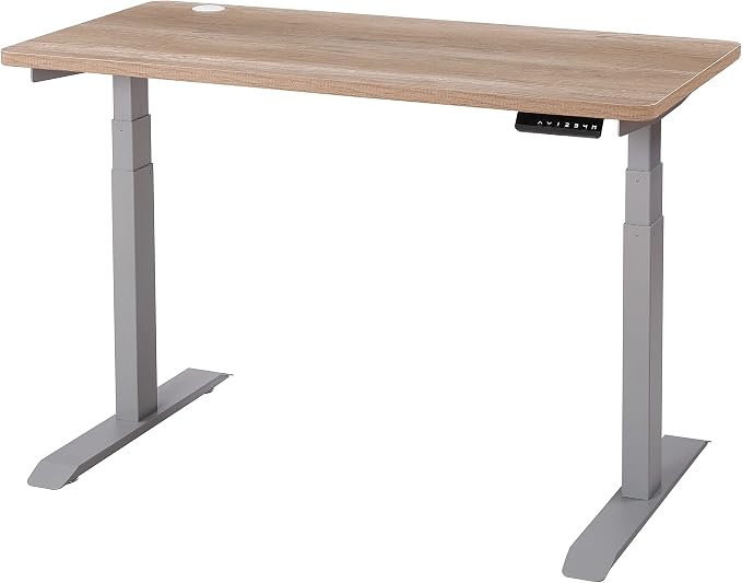 UNICOO Melamine 47.2 x 23.6 Inch Universal Table Top for Standard and Sit to Stand Height Adjustable Home and Office Desk Frames (Tabletop 47.2 - Gray Oak)