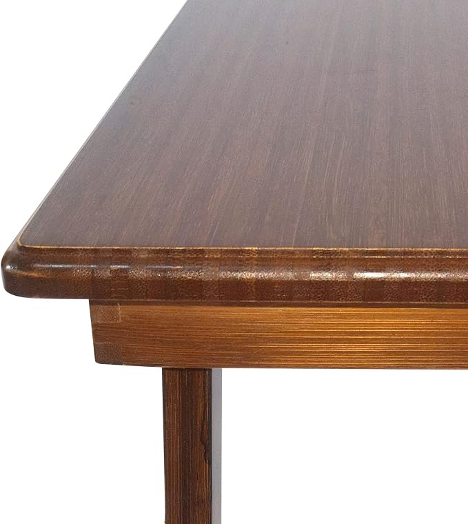 UNICOO Bamboo Folding Table, Coffee Table, Kids Rectangular Foldable Activity Table for Arts, Crafts, Study & Picnic, Eco-Friendly, Space-Saving Design, No Assembly Required (Antique Brown)