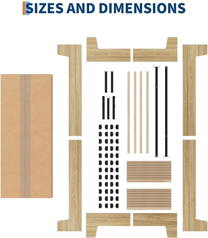 IDEALHOUSE Twin Size Wood Bed Frame,Platform Nature Bed with Strong Wooden Slats,No Box Spring Needed,Minimalist Bedroom Furniture,Contemporary Wooden Bed Frame,Easy Assembly