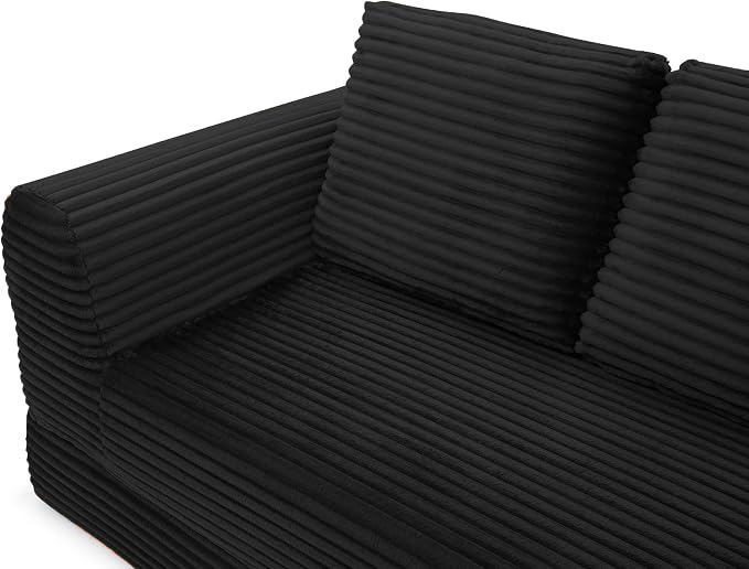 82-Inch Foldable Loveseat Boneless Cloud Couch, Modern Compressed Foam Daybed Floor Mattress Sleeper Sofa, 2-in-1 Boneless Convertible Sofa in a Box,No Assembly Required