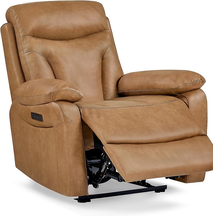 KISLOT Power Recliner Chair Wall Hugger Recliner with Adjustable Headrest and Footrest Dual Motor Electric Faux Leather Reclining Sofa with USB/Type-C Charging for RV Living Room Bedroom