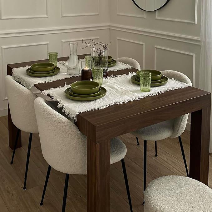 Mobili Fiver, First, Extendable Console Table 17.7(120) x35.4 in, Walnut, Made in Italy