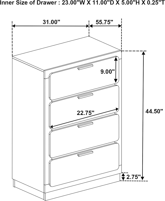 Coaster Home Furnishings Caraway Contemporary 5-Piece Bedroom Set Fabric Upholstered Eastern King Size LED Panel Bed Frame 55-inch Headboard White 224771KE-S5