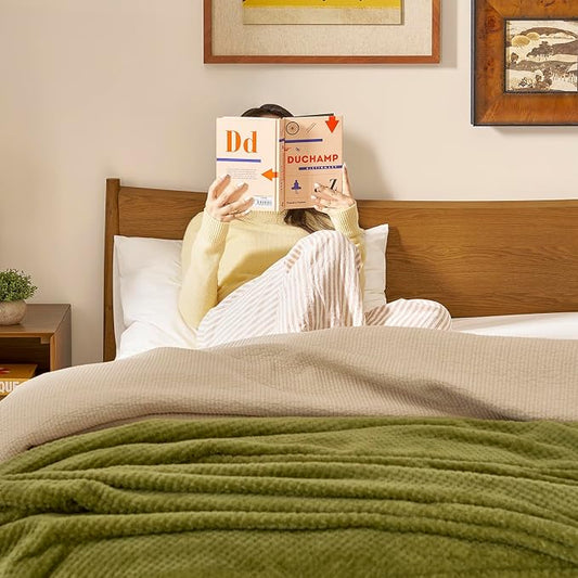 mopio Retrovie Mid-Century Modern Queen Bed Frame – Solid Wood Legs, LVL Slat System, No Box Spring Needed, Supports 661 lbs, Easy Assembly (Walnut, No Drawers)