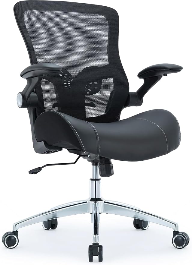Office Chair Ergonomic Desk Chair-400lbs Big and Tall Heavy Duty, Wide & Soft 3D Modeling Foam Cushion Home Office Desk Chair with Adjustable Seat Height, Executive Computer Task Chair
