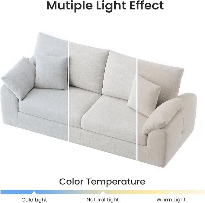 89.8" Modern Loveseat Sofa for Living Room, Cloud Boneless Couches with 4 Pillows, Mid Century Loveseat couches for Small Place, No Assembly Required, Beige