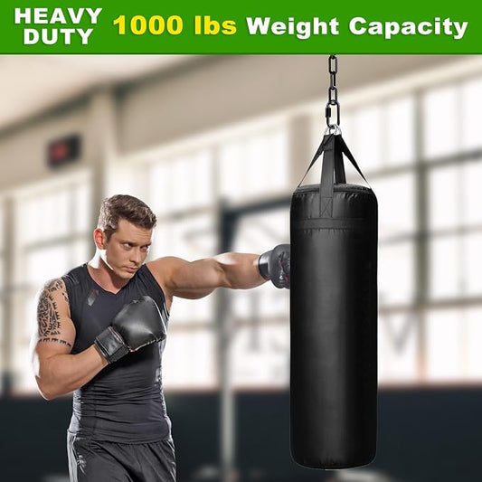 2Pcs 20" Heavy Duty Hanging Chains with Hooks Swing Extension Chain Black | 1000LB Capacity Coated Hammock Extension Chain for Swing, Hanging Chair, Hammock Stand, Swing Chair, Punching Bags, Heavy Bag