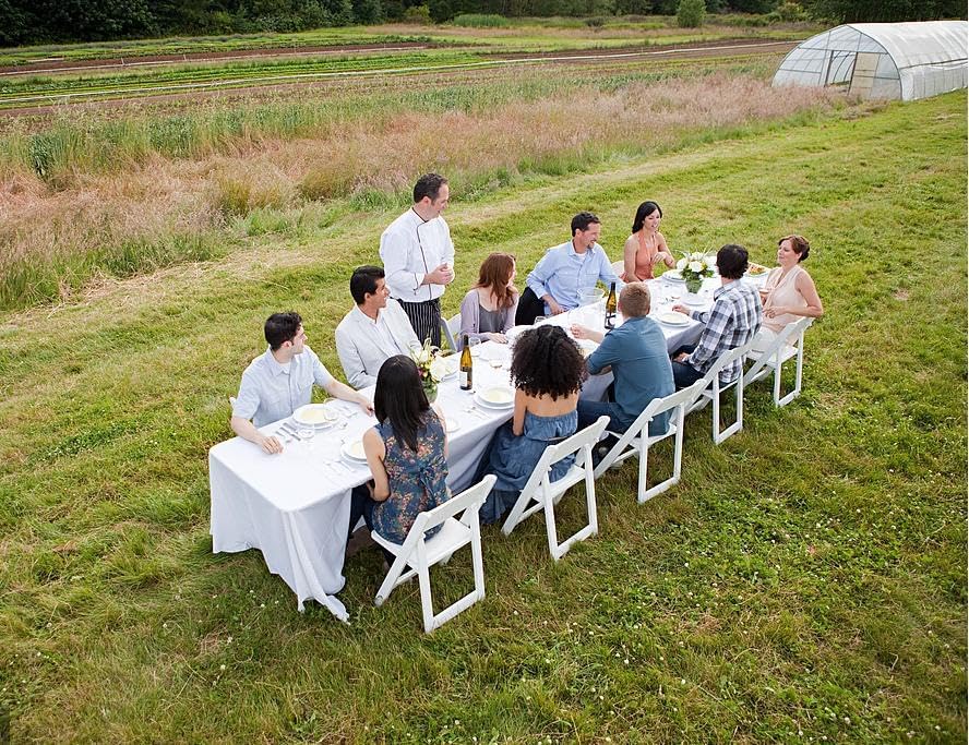 Folding Table 8ft, Heavy Duty Foldable Plastic 8 Foot Banquet Table