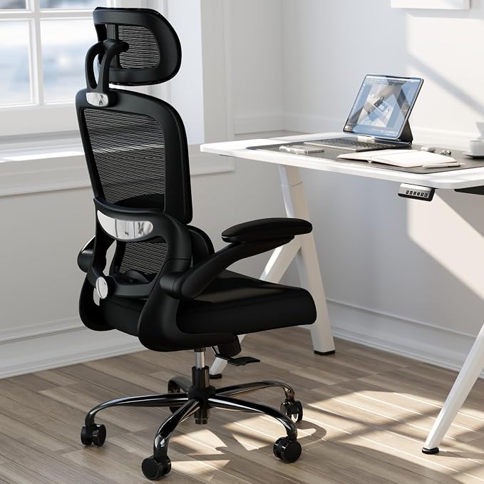 TRALT Office Chair Ergonomic Desk Chair, 330 LBS Home Mesh Office Desk Chairs with Wheels, Comfortable Gaming Chairs Black Pack of 15