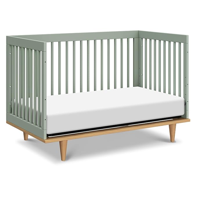 Davinci Marley 3-in-1 Convertible Baby Crib, Light Sage | GREENGUARD Gold Certified, FSC Certified, Converts to Toddler Bed & Daybed, 4 Adjustable Mattress Heights - Easy Assembly