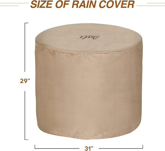 BALI OUTDOORS 30 Inch Fire Pit Cover Round Column, Heavy Duty, Waterproof and Weather Resistant Oxford Fabric Cover
