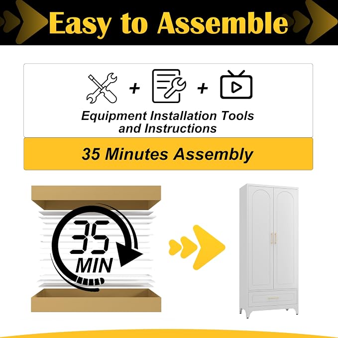 SteeLoong Metal Storage Cabinet with Drawers,75Inch White Pantry Cabinets for Kitchen Storage with 3 Adjustable Shelves,Tall Kitchen Pantry Cabinet for Living Room, Dining Room Office