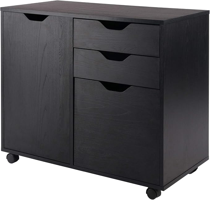 Winsome Halifax Mobile Storage Cabinet with Doors & Drawers, Stylish & Functional Home Storage Cabinet for Filing, Kitchen Organization, Moveable Furniture for Office, Dorms, Apartments