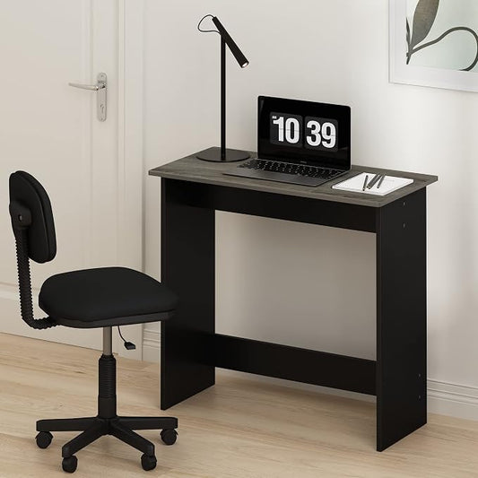 Furinno Simplistic Small Desk, 31.3" Wide Gaming Desk, Rectangular Computer Desk with Rounded Edges, Office Desk for Home Office, Bedroom, Study Room, Dorm, French Oak