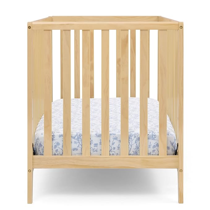 Delta Children Lulu 5-in-1 Convertible Crib, Converts to Toddler Bed, Daybed, Sofa & Full-Size Bed, Greenguard Gold Certified, Fits Standard Crib Mattress, 3 Mattress Heights for Baby, Natural