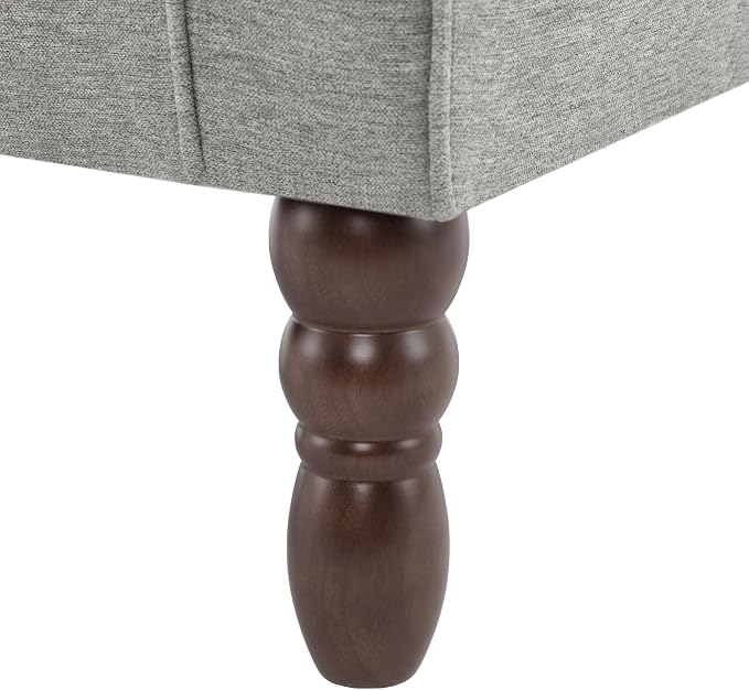 High Back Accent Chairs Set of 2, Upholstered Armchair in Fabric, Retro Wingback Arm Chair for Living Room, Comfy Single Sofa Bedroom Reading Seat with Solid Wood Legs - Light Gray