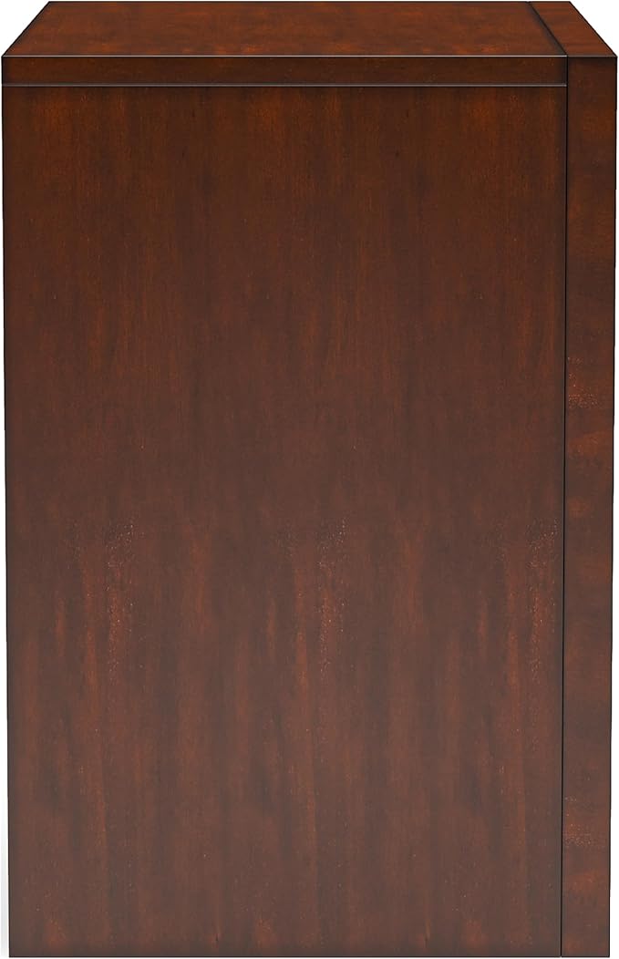 Furniture of America Darius Transitional Solid Wood 3-Piece King Platform Bedroom Set with Drawers, Bookcase Headboard and Knob Pulls, Mattress Ready, Dark Cherry