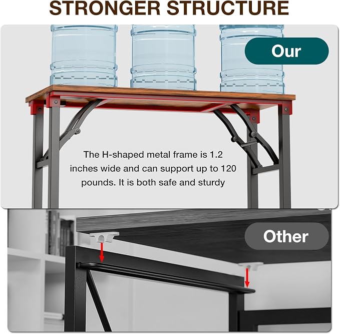 TEMI Small Computer Desk Folding Table - 35.8" Foldable Office Desk, No Assembly, Perfect for Small Spaces in Bedroom, Dorm, or Apartment, Portable Mini Desk or Study Table with Compact Design, Brown