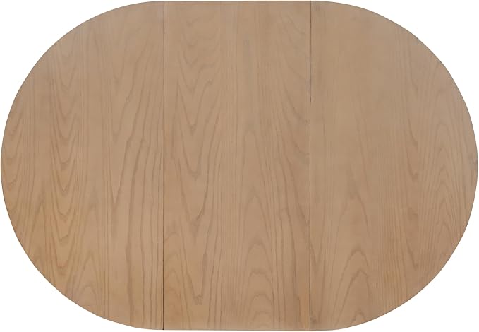 Christopher Knight Home Tokin Extendable Dining Room Table for 6, Wooden Round Expandable Kitchen Table, Vintage Oval Dining Table for Dining Room Kitchen, Light Natural