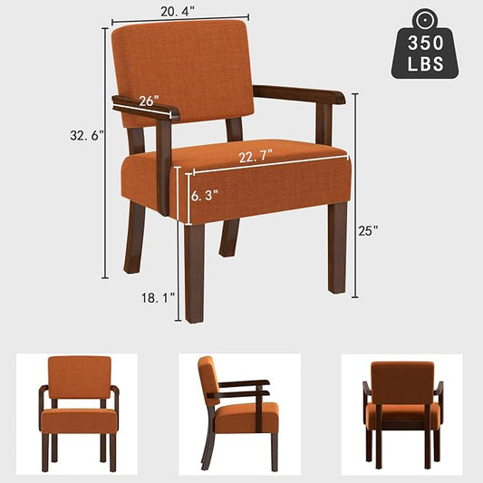 FAGAGA Accent Chair, Living Room Chairs Oversized with Soft Seat and Armrests for Dinning, Bedroom, Reading and Waiting Rooms