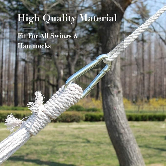 INNO STAGE Hammock Tree Straps Extra Long - 2 Pack Tree Swing Hanging Straps Hammock Rope 16.4ft Each with Heavy Duty Carabiner Hooks Kit for Camping Trip Playground Outdoor