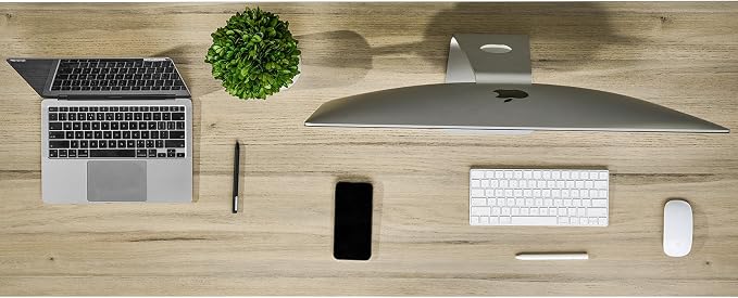 Kaboon 60x20 inches Tabletop, Solid One-Piece Desktop for Sit Stand Desk, Double Desks, L Desk DIY,Wood Countertop Home or Commercial Use,1 inch Thick, Light Oak, 20" D x 59.1" W