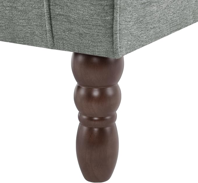 High Back Accent Chairs Set of 2, Upholstered Armchair in Fabric, Retro Wingback Arm Chair for Living Room, Comfy Single Sofa Bedroom Reading Seat with Solid Wood Legs - Dark Gray