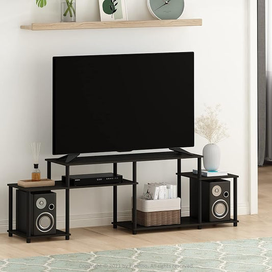 Furinno Turn-N-Tube Handel Stand for TV up to 55 Inch, Espresso