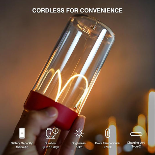 AUGE LIGHT Mini Minimalist Table Lamp Cordless LED Desk Lamp Rechargeable Modern Night Lights Portable Nightstand Lamps Unique Ambient Light Mood Lighting for Bedroom, Beside, Nursery