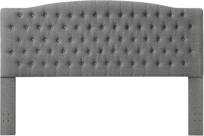 24KF Upholstered Tufted Button Linen King Headboard,Comfortable Fashional California King Headboard,Granite