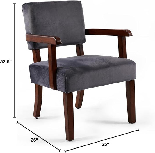 FAGAGA Modern Accent Chair, Upholstered Living Room Chairs with Wood Frame, Oversized Reading Armchair for Bedroom Waiting Room