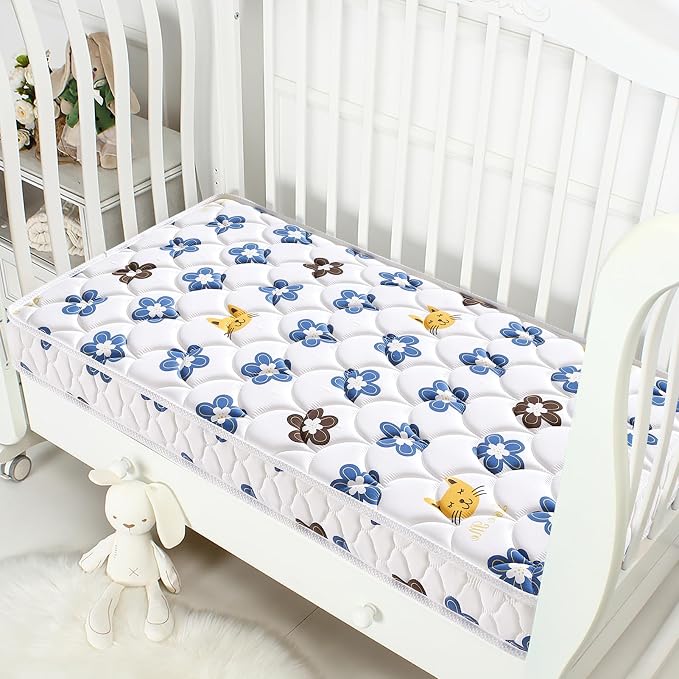 Crib and Toddler Mattress - 52" x 27.6" x 5" - Breathable Firm Premium Foam Standard Size for Baby Bed